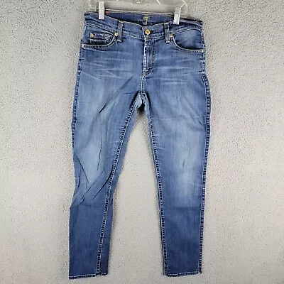 7 FOR ALL MANKIND Jeans Women's Size 28 Blue The Slim Cigarette Stretch Jean • $19.99