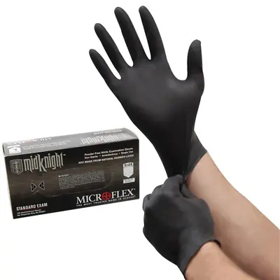 1000 Microflex MidKnight Nitrile Gloves 10 Boxes S M L XL - Ship Same Day • $299