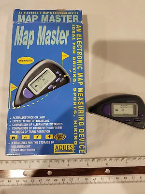 Aques Map Master Electronic Measuring Device Original Box Hiking Driving Vintage • $6.97