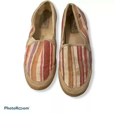 UGG Delizah Cream Stripe Slip On Espadrille… • $30