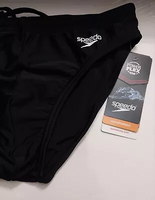 Speedo Power Flex Eco Swimwear Men's Size 30 Swim Brief In Black • $19.99