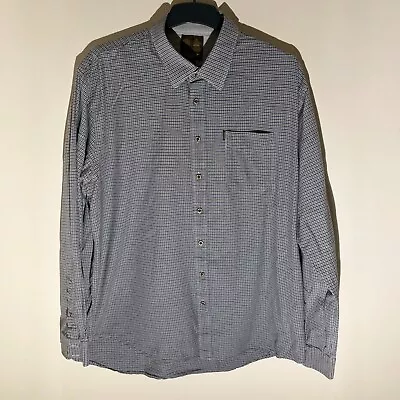 Musto Mens Long Sleeve Button Check Collar Pocket Cotton Twill Shirt Size 17.5 • £20.06