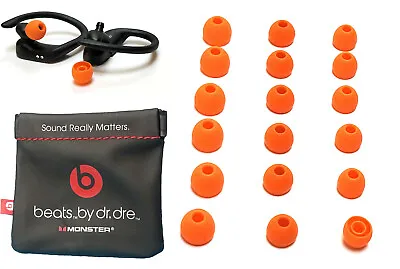 18 ORANGE Earbuds Eargels For Powerbeats-PRO With NON-charging Carrying Pouch • $12.55