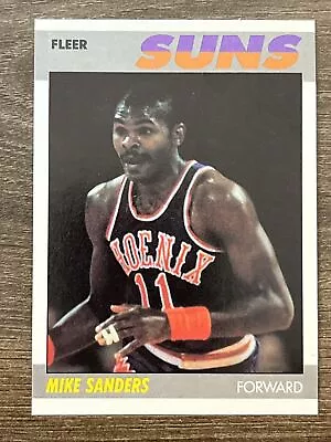 MIKE SANDERS 1987 PHOENIX SUNS 87-88 FLEER BASKETBALL NBA #96 Of 132 MINT FRESH • $1.04