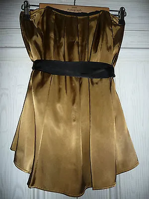£6.99 • Buy Gold Bronze Black Top M&S Limited Collection Party Top Lined DetachableStraps£35