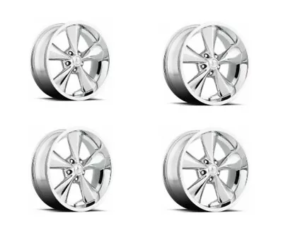 Set 4 15  Boyd Coddington BC1 Junkyard Dog 15X6 5x4.5 Chrome Wheels -6mm W/ Lugs • $1839.72