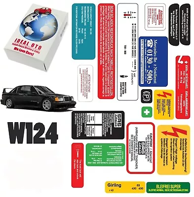 Decal Sticker For All Model Engines For Mercedes W124 S124 C124 R124 1984-1993 • $20