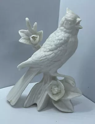 Vintage White Unpainted Ceramic “Northern Cardinal” Figurine 4.75” • $16.30