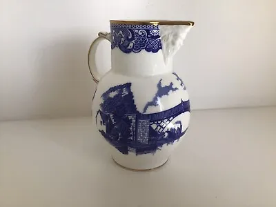 Ironbridge Coalport Caughley Mask-Head  Blue On White  Jug Excellent Condition. • £14