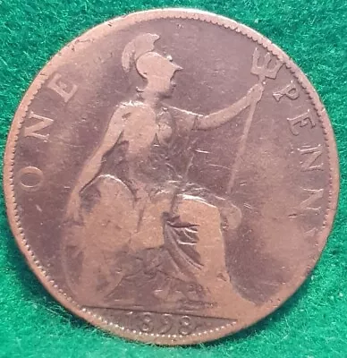 1898 Victoria One Penny Coin  • £2