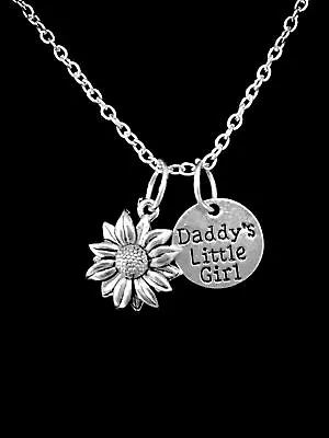 Daisy Sunflower Necklace Daddy's Little Girl Flower Nature Christmas Jewelry • $19.99