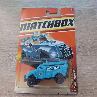 Matchbox 1/64 Diecast #59 Blue Police Emergency Response Swat Truck • $4.99