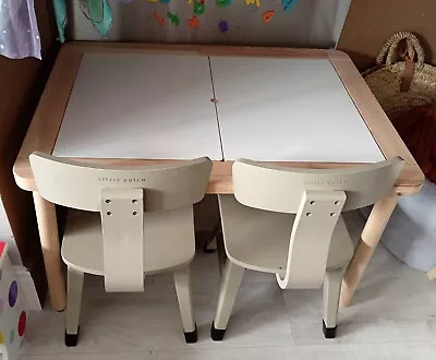 Ikea Flisat Kids Activity Table And Two Little Dutch Green Wooden Chairs RRP£185 • £40