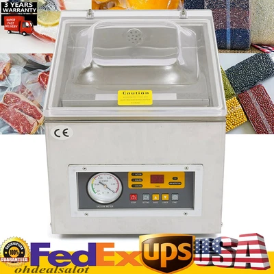 $293.55 • Buy Table Top Chamber Vacuum Sealer Digital Vacuum Packing Sealing Machine DZ-260C 