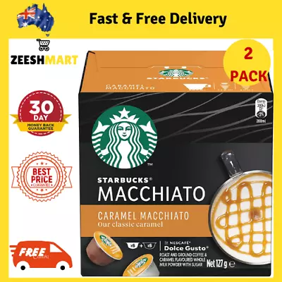 2x Starbucks Caramel Macchiato By NESCAFE Dolce Gusto Coffee Pods 6 Serves  • $24.48