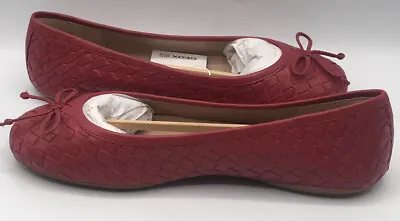£24.99 • Buy Geox Palmaria Ballet Flat Pumps Court Shoes Red Leather 2.5 Ruby Slippers £90
