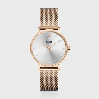 CLUSE Minuit Rose Gold Silver Crystals/Rose Gold Mesh CW10205 • $189