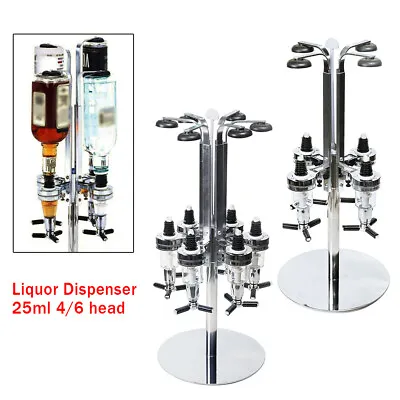 4/6 Bottle Liquor Drink Dispenser Wine Alcohol Bar Beverage Whiskey Shot Stand • $29.45