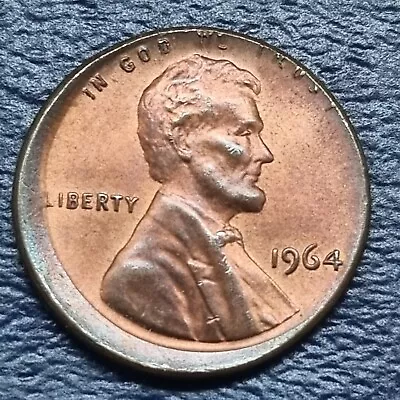 1964 Lincoln Head Cent ERROR - OFF CENTER 1c High Grade UNC Details #71106 • $19.99