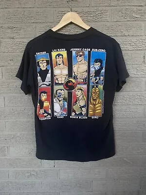 Vintage 1992 Mortal Kombat Character Chart Video Game Promo Shirt • $140