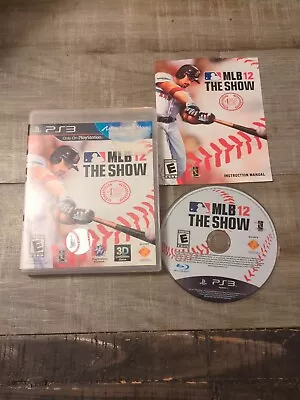 MLB 12 The Show PS3 Game Case And Manual Tested • $11