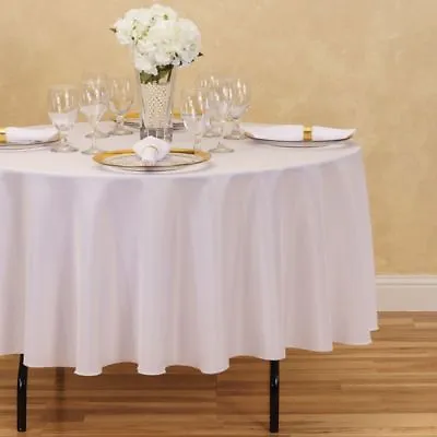 $8.40 • Buy LinenTablecloth 90 In. Round Polyester Tablecloths, 33 Colors! Weddings & Events