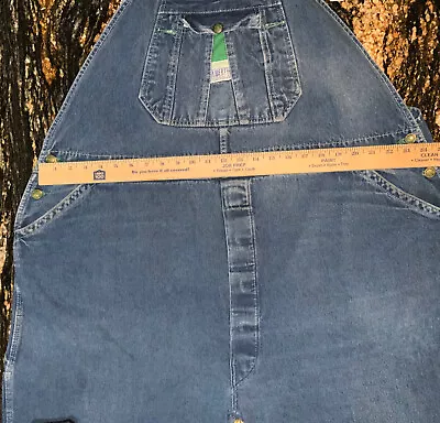 LIBERTY BIB Overalls Men's Size 49 X 30 Denim Jean Overalls Distressed Plz READ • $21