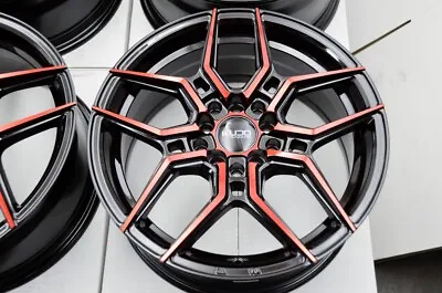 16  5x100 5x114.3 Wheels Rims Black Red Honda Civic Accord Toyota Corolla Camry • $639