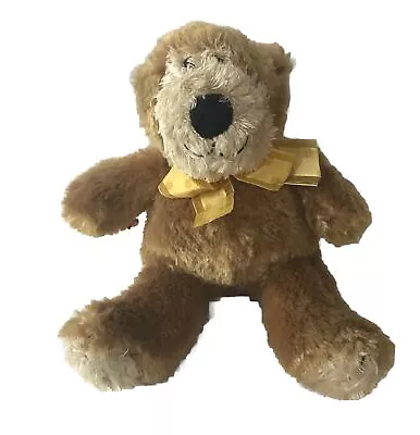 Melissa & Doug Baby Ferguson Teddy Bear Bow 8  Plush Golden Brown Soft Lovey • $16.65