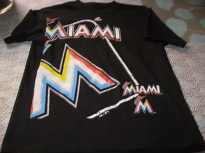 Boys Youth Majestic Miami Marlins Short Sleeve T Shirt  Medium Black  Nwot  • $3.20