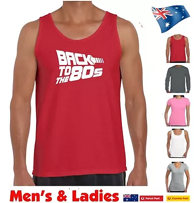 Funny T-Shirts Back To The 80's Costume  1980's Retro Singlets V- Neck Ladies  • $24.95