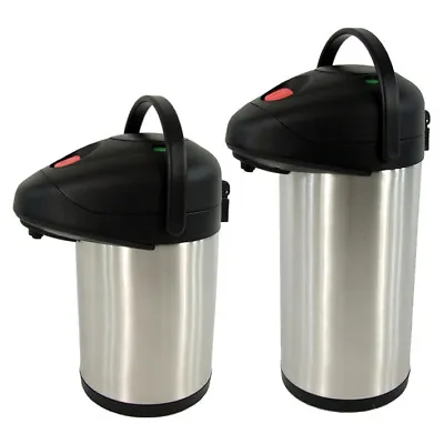 Thermos Airpot Stainless Steel Vacuum Flask Insulated Pump Pot Hot Cold 3L 4L • $49