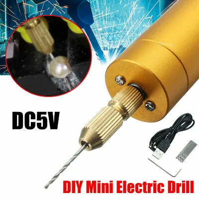 DIY Mini Micro Small Electric Aluminum Hand Drill DC 5V For Motor PCB Set Tool • $15.29