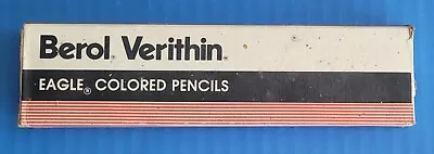 Vintage Berol Verithin Eagle #753 Silver Colored Pencils Box Of 10 Made In USA • $24