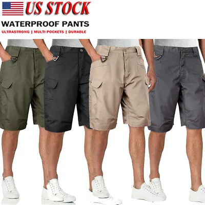 Mens Tactical Shorts Waterproof Cargo Shorts Pants For Men Hiking Fishing • $10.44