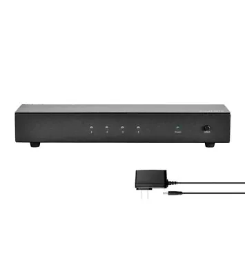 MONOPRICE-36653 4K 4-port Display Port 1.2a & USB 2.0 KVM Switch - FREE SHIPPING • $94
