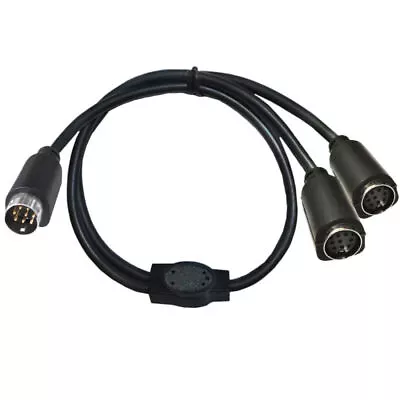 Mini Din 8-Pin Male To Dual Female Y Splitter Audio Cable 0.5m • £9.95