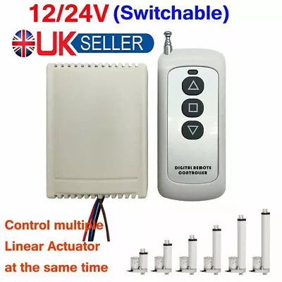 12V 24V Motor Linear Actuator Wireless Remote Controller Forward Reverse Control • £17.99