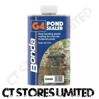 500g Bonda G4 Pond Sealer Clear Seals Out Lime Coating 2204 • £19.45