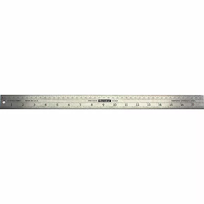 18 Inch Ruler Stainless Steel Mm 1/32 With Cork Back Made In USA • $10