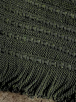 3 Inch / 75 Mm. Dark Olive Green Heavy Weight Bullion Upholstery Fringe • £3.65