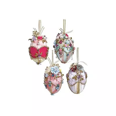 Mark Roberts Spring 2024 Fabric Jeweled Easter Eggs Assortment Of 4 - 6 Inches • $239.80