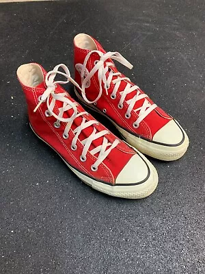 Vintage Converse Red High Top Size 6 Made In USA Good Condition • $35