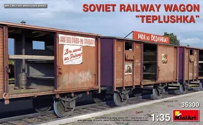 MIN35300 - Miniart 1:35 - Soviet Railway Wagon 'Teplushka' • £36.39