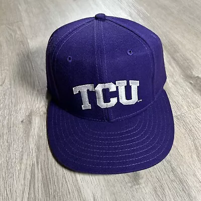 Vintage TCU Horned Frogs Arch Hat Snapback College Purple Youngan Wool Cap • $100