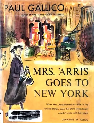 MRS. 'ARRIS GOES TO NEW YORK Paul Gallico 1960 Doubleday X-Library Hardcover DJ • $45.49