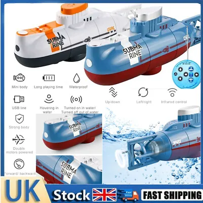 Rechargeable RC Submarine Ship Model Remote Control Diving Boat Electric Toys • £21.59