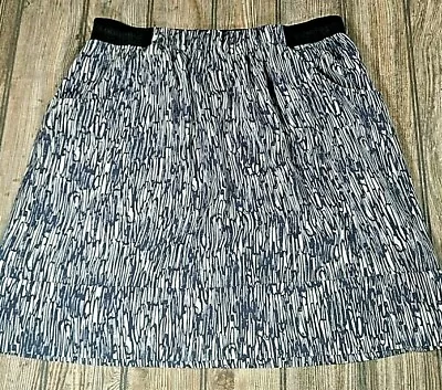 Simply Vera Vera Wang Blue And Off White Knee Length Skirt Sz Small • $7.79