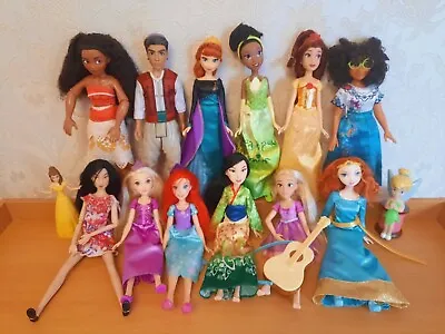 Disney Dolls Princess Bundle 12 Dolls & 2 Figures • £29.99