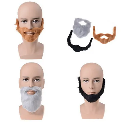Fancy Dress Costume Party Halloween Costumes Fake Mustache Funny Beards SECE FT • £3.47
